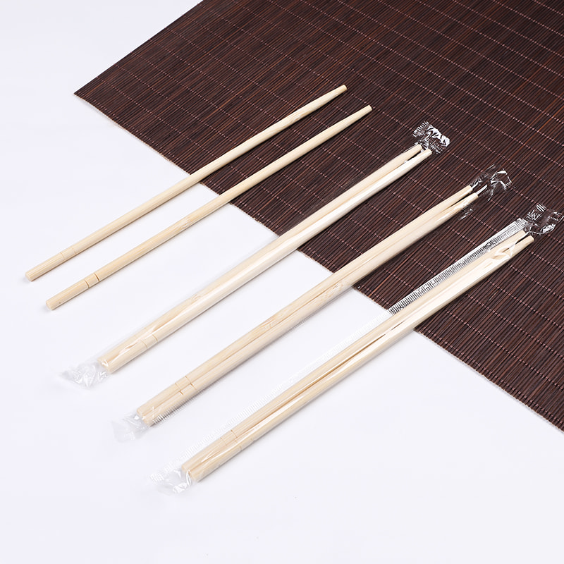 Disposable Bamboo ChopstickTransparent OPP Packaging Natural na Kulay/Pabilog OL105