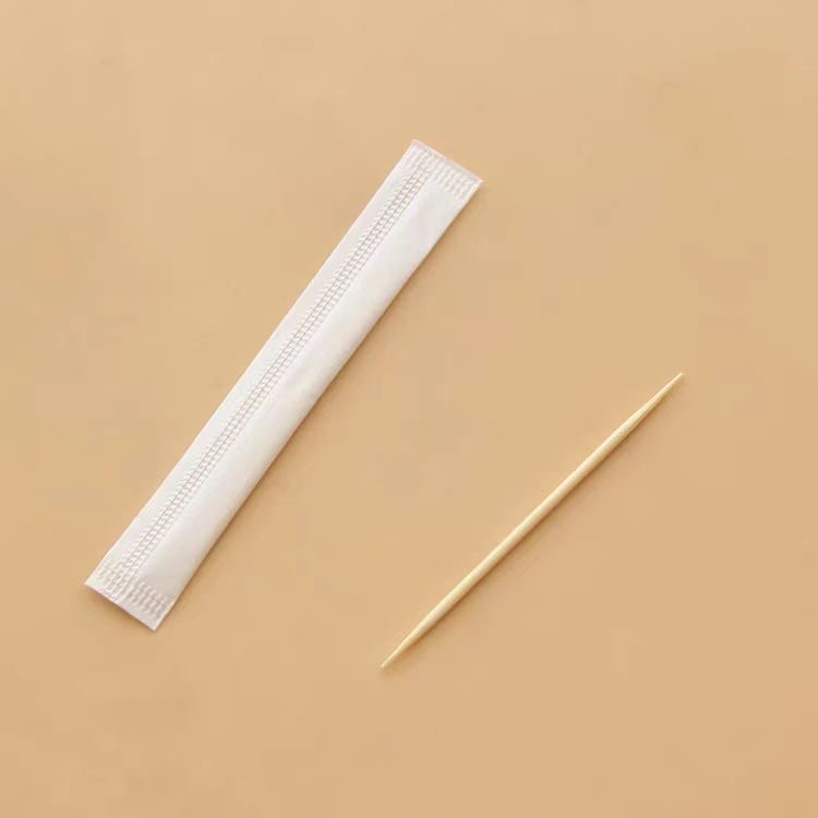 Bamboo Disposable Four Piece Tableware Set Para sa Chopsticks Spoons Toothpicks Paper Towels Takeaway Cutlery Kraft Paper Set